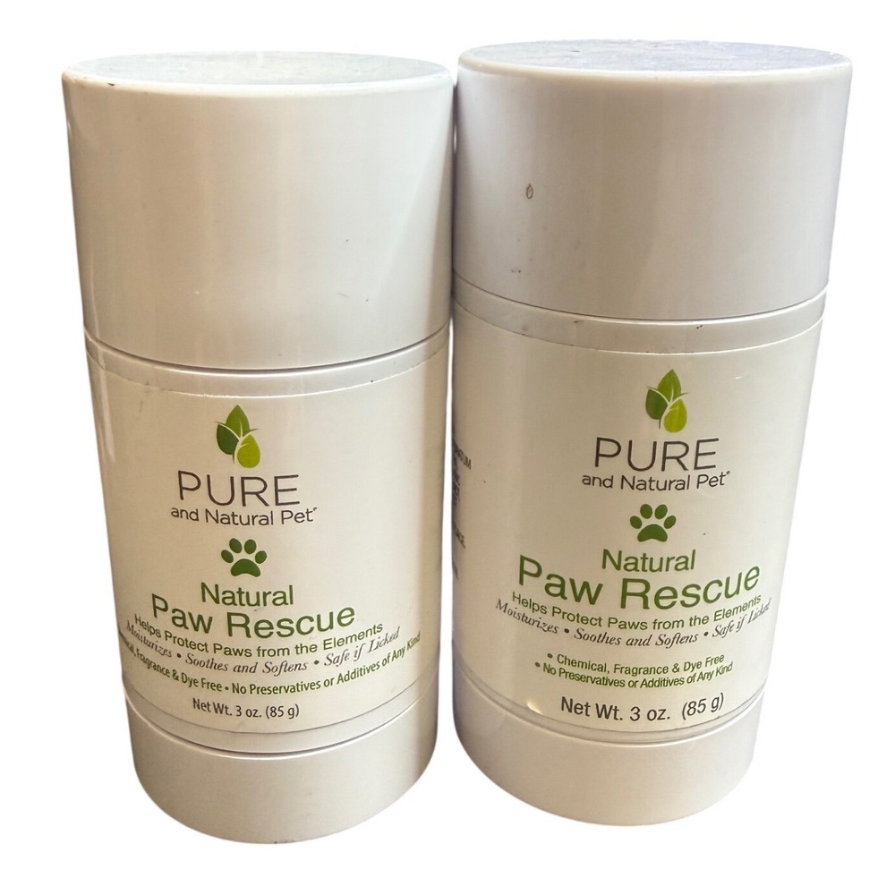 Pure and Natural Pet Natural Paw Rescue Balm Stick for Dogs 3 oz Lot of 2